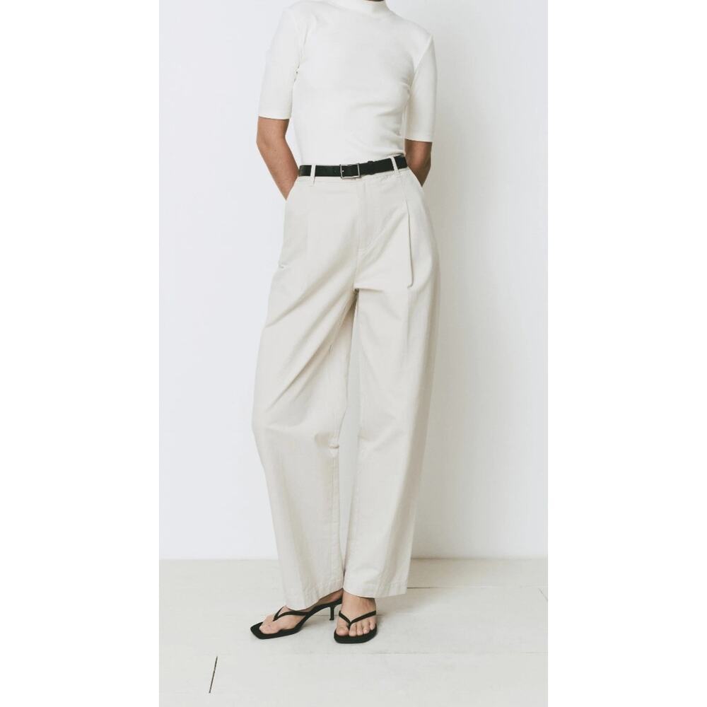 Rue Sophie Women's Parc Pant Color Cement Size‎ Large Trousers #13